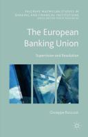 The European banking union supervision and resolution /