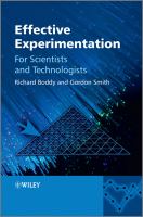 Effective experimentation for scientists and technologists /