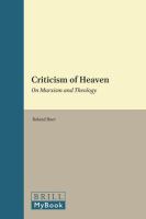 Criticism of heaven on Marxism and theology /