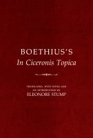 Boethius's In Ciceronis topica