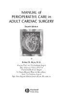 Manual of perioperative care in adult cardiac surgery