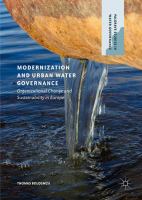 Modernization and urban water governance organizational change and sustainability in Europe /