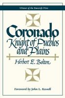 Coronado : Knight of Pueblos and Plains.