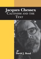 Jacques Chessex : Calvinism and the text /