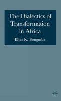 The dialectics of transformation in Africa