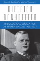 Theological education at Finkenwalde, 1935-1937 /