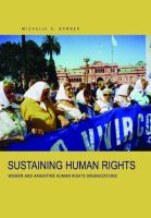 Sustaining human rights : women and Argentine human rights organizations /