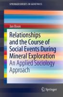Relationships and the Course of Social Events During Mineral Exploration An Applied Sociology Approach /