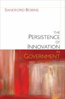 The persistence of innovation in government /