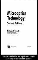 Microoptics technology