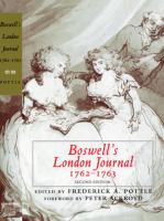 Boswell's London journal, 1762-1763 /