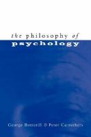 The philosophy of psychology