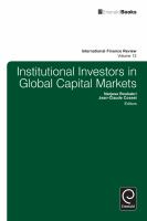 Institutional Investors in Global Capital Markets.