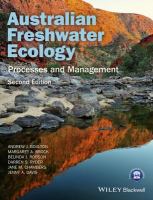 Australian Freshwater Ecology : Processes and Management.