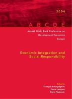 Annual World Bank Conference on Development Economics 2004, Europe: Economic Integration and Social Responsibility