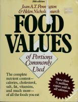 Bowes and Church's Food values of portions commonly used.