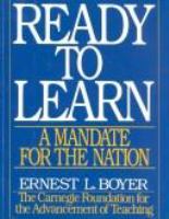 Ready to learn : a mandate for the nation /