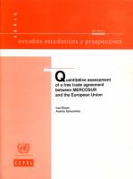 Quantitative assessment of a free trade agreement between MERCOSUR and the European Union /