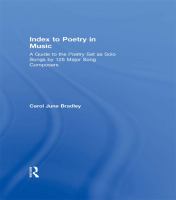 Index to Poetry in Music.