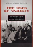 The uses of variety modern Americanism and the quest for national distinctiveness /