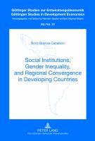 Social institutions, gender inequality, and regional convergence in developing countries