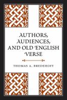 Authors, Audiences, and Old English Verse.