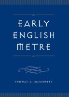 Early English Metre.