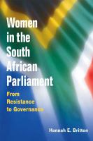 Women in the South African Parliament : from resistance to governance /