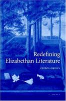 Redefining Elizabethan literature /