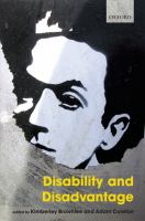 Disability and disadvantage /