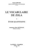 Le vocabulaire de Zola /