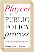 Players in the public policy process : nonprofits as social capital and agents /