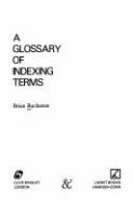 A glossary of indexing terms /