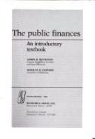 The public finances : an introductory textbook /