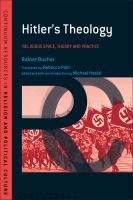 Hitler's theology a study in political religion /