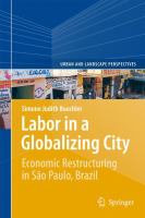Labor in a Globalizing City Economic Restructuring in São Paulo, Brazil /