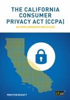 The California Consumer Privacy Act (CCPA) : an implementation guide /