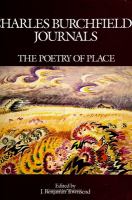 Charles Burchfield's journals : the poetry of place /