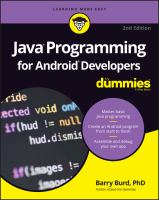 Java programming for Android developers for dummies