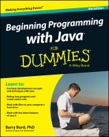 Beginning programming with Java® for dummies®