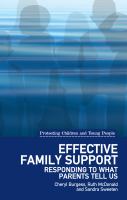 Effective family support responding to what parents tell us /