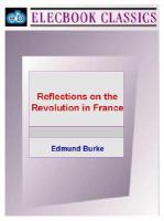 Reflections on the Revolution in France.