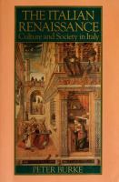 The Italian Renaissance : culture and society in Italy /