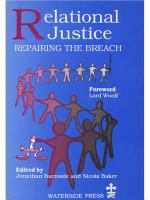Relational Justice : Repairing the Breach.