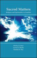 Sacred matters : religion and spirituality in families /