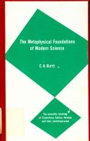 The metaphysical foundations of modern physical science /