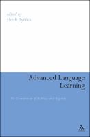 Advanced Language Learning : The Contribution of Halliday and Vygotsky.