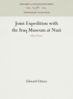Joint expedition with the Iraq Museum at Nuzi : mixed texts /