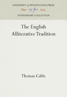 The English Alliterative Tradition /