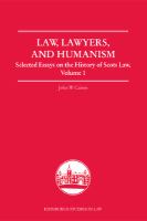 Selected essays on the history of Scots law.